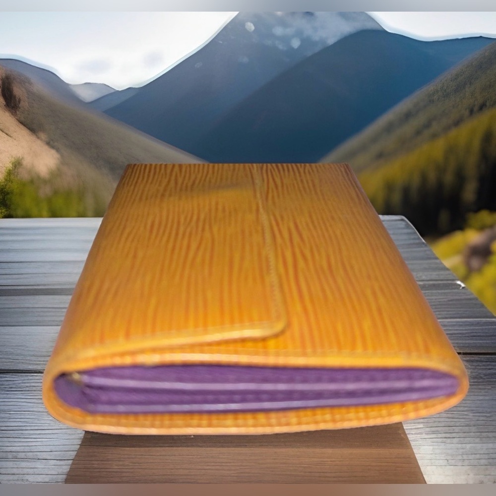 Louis Vuitton Yellow Epi Leather Sarah Portefeuille Long Wallet Clutch - Picture 9 of 10